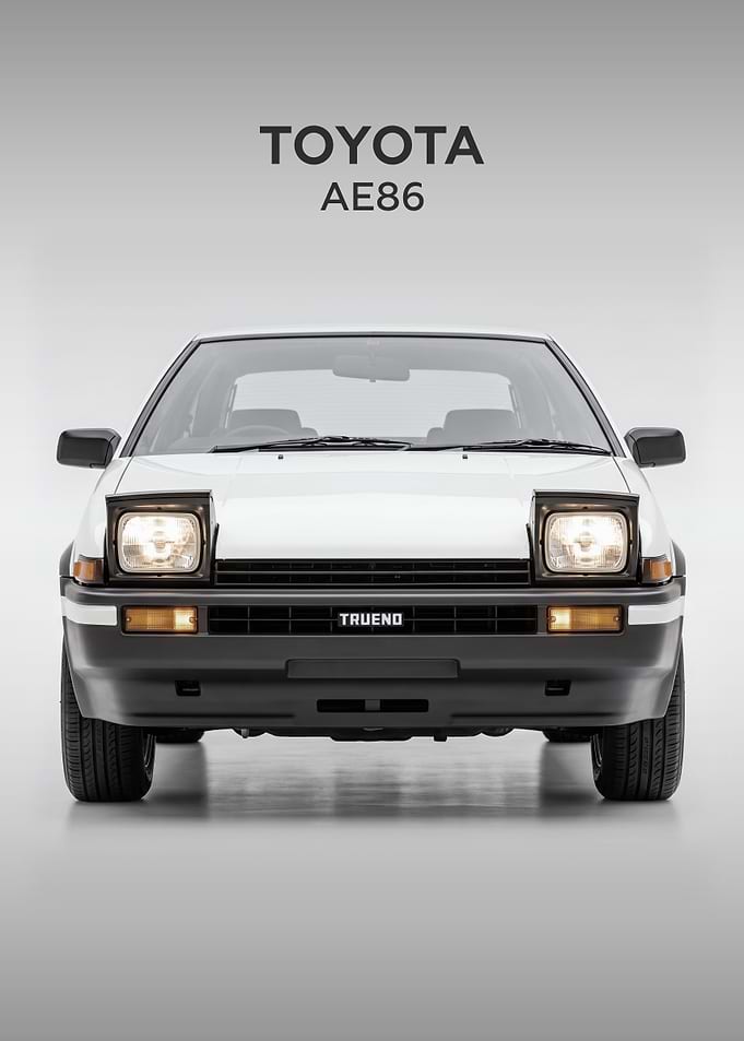 Toyota AE86 Trueno Car Front