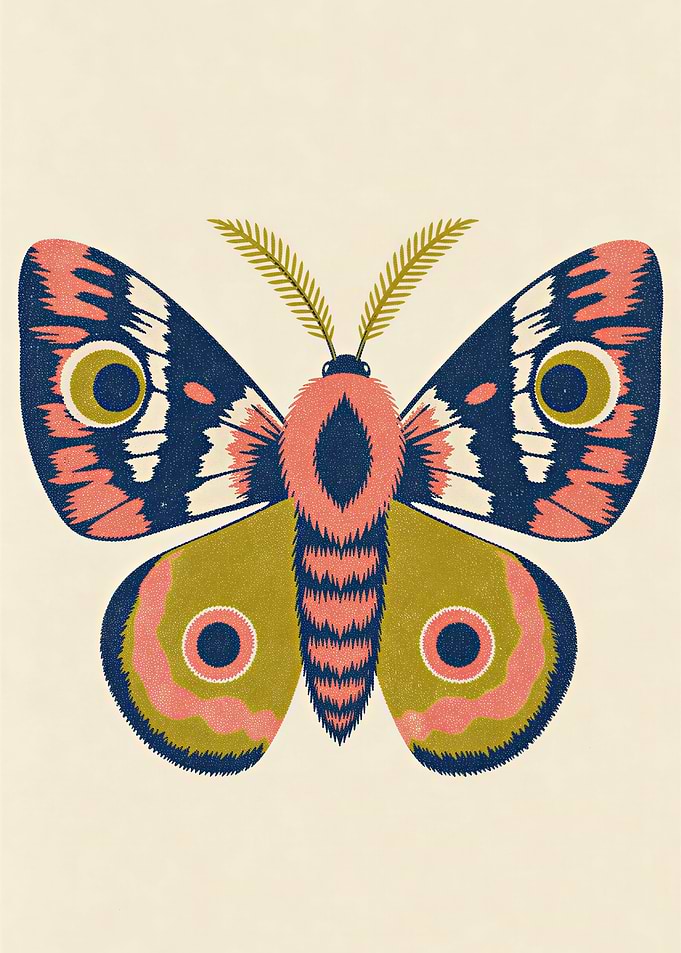 Stylized Moth Illustration