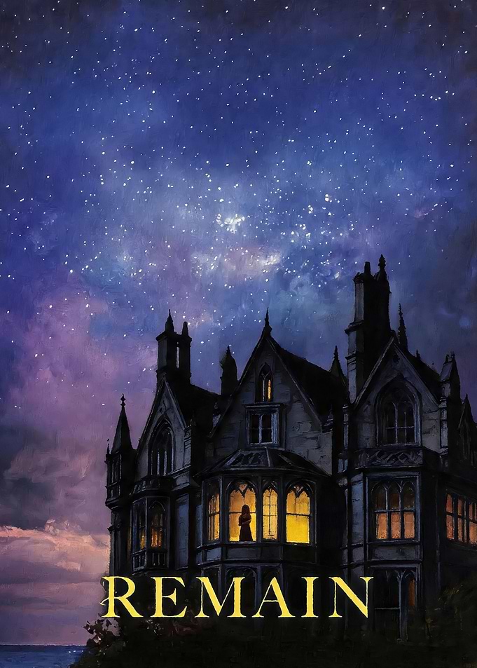 Gothic Mansion Under a Starry Sky