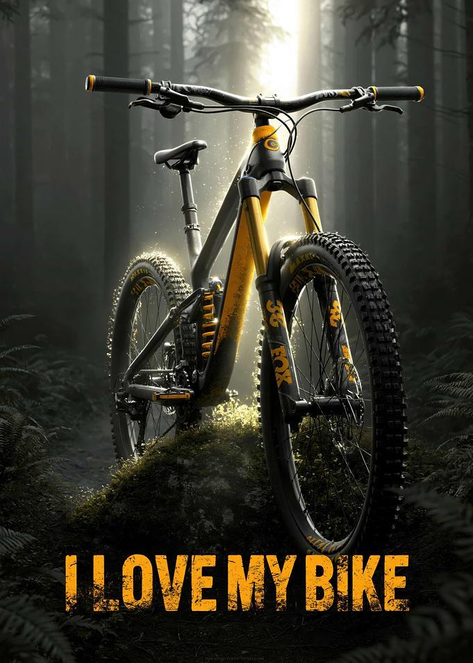 Mountain Bike in Forest