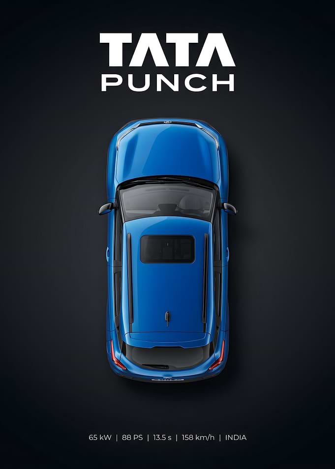 Tata Punch Car Top View