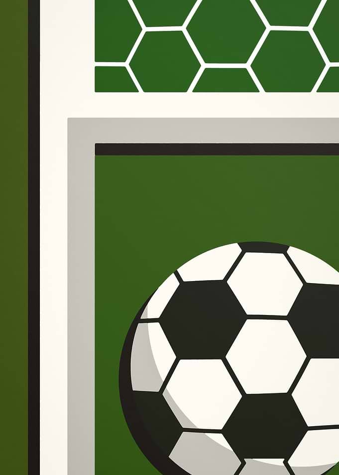 Soccer ball on a green field
