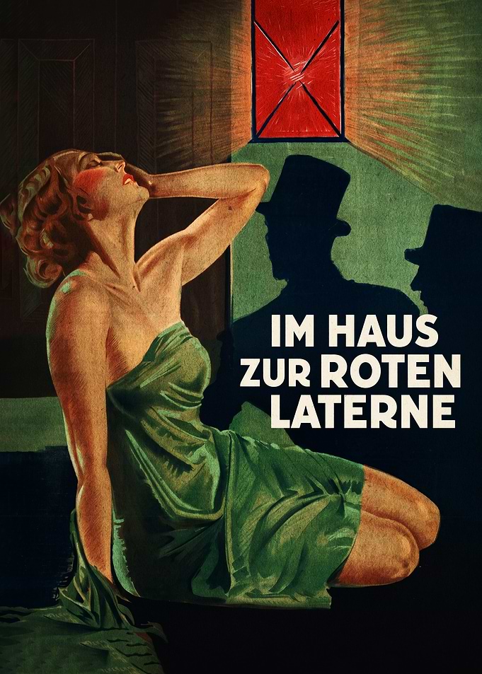 Vintage Poster: Woman and Silhouetted Men