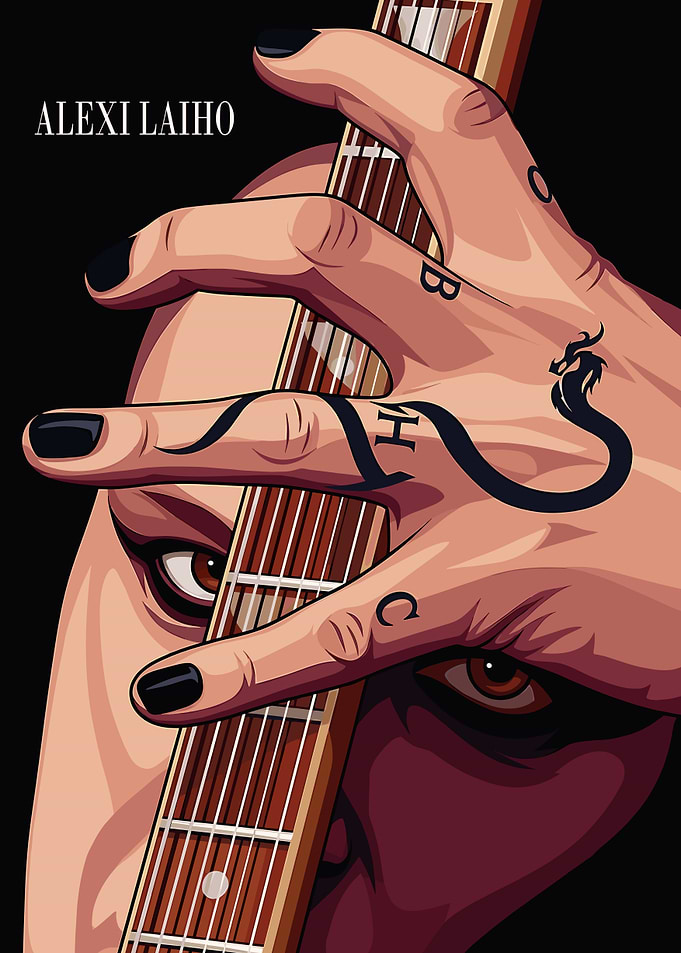 Alexi Laiho with Guitar
