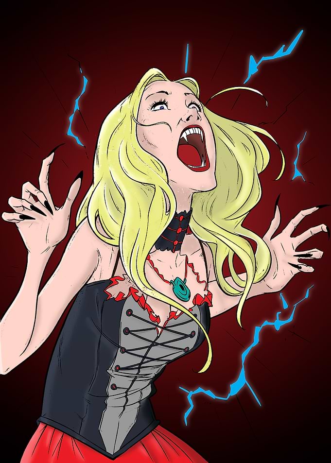 Screaming Vampire Woman