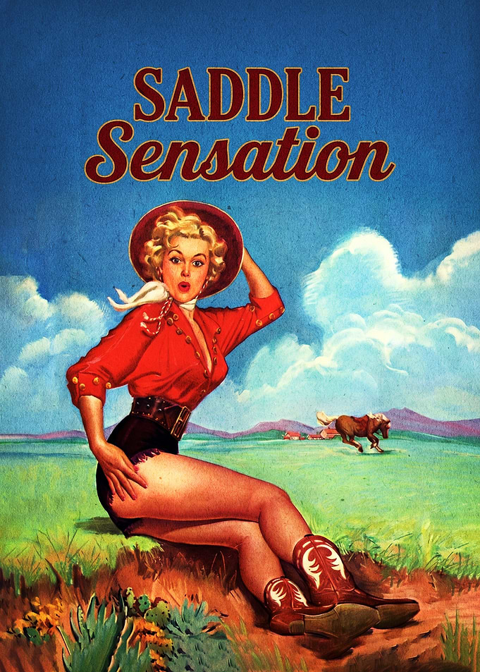 Saddle Sensation Pin-up Cowgirl