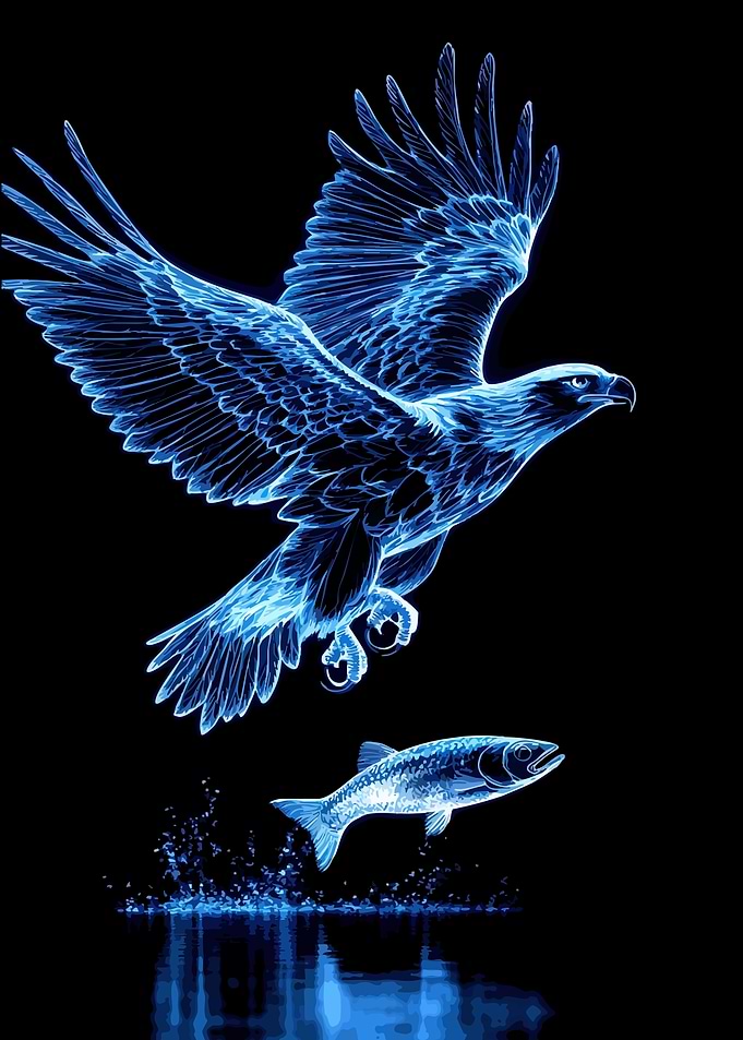 Eagle Hunting Fish
