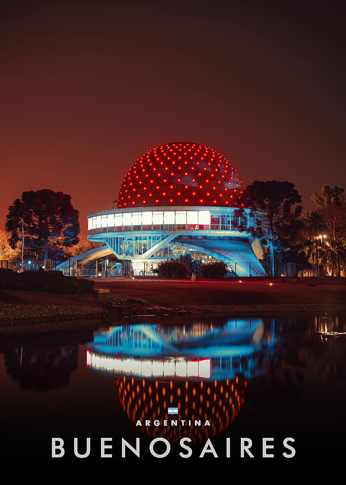 Planetarium in Buenos Aires at Night