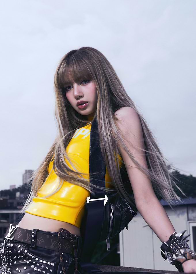 Lisa in Yellow Top and Studded Belt