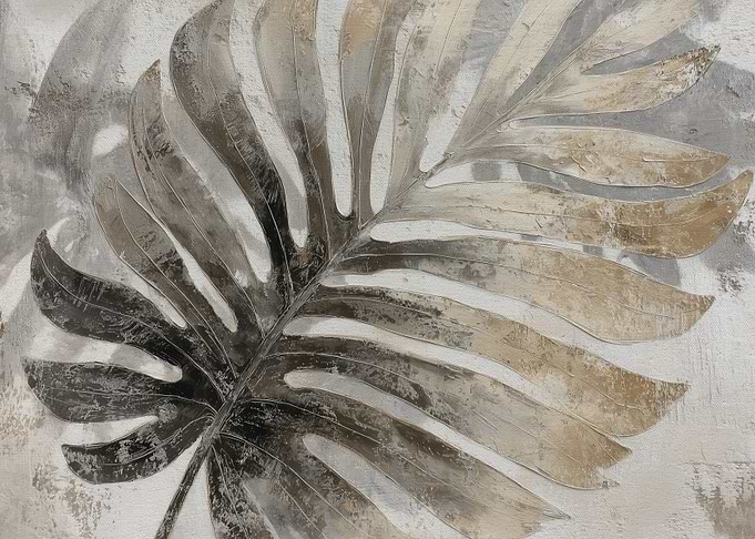 Monstera Leaf Textured Art