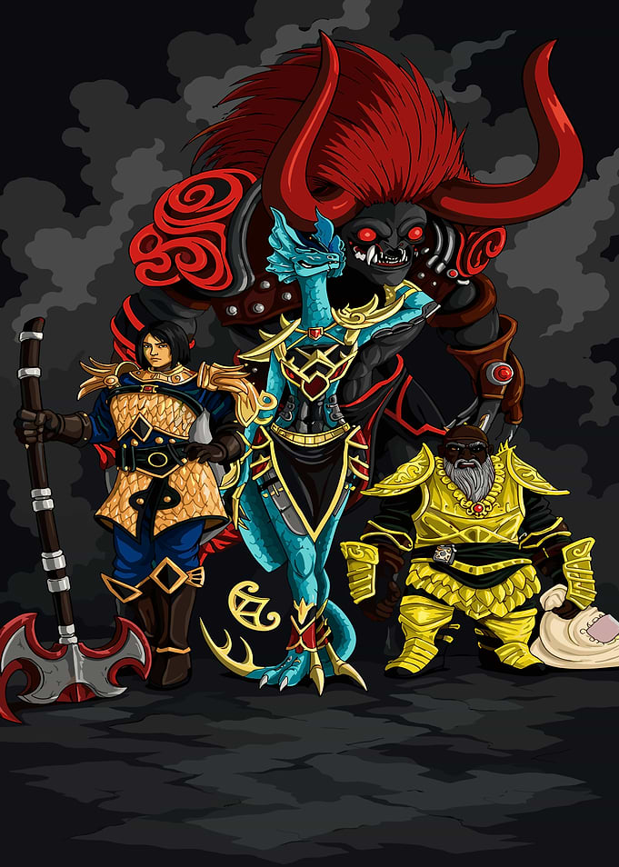 Divinity Original Sin 2 Fantasy Heroes Group Portrait