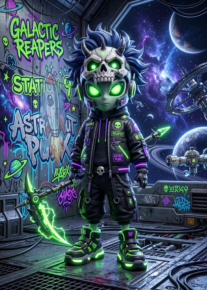 Astro Punk Reaper in Space Station