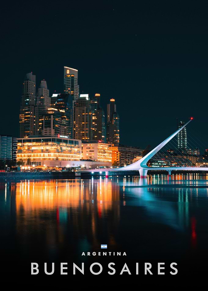 Buenos Aires Cityscape at Night