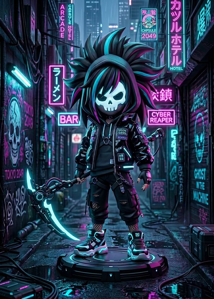 Cyberpunk Reaper Character