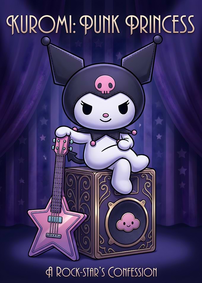 Kuromi Punk Princess with Guitar