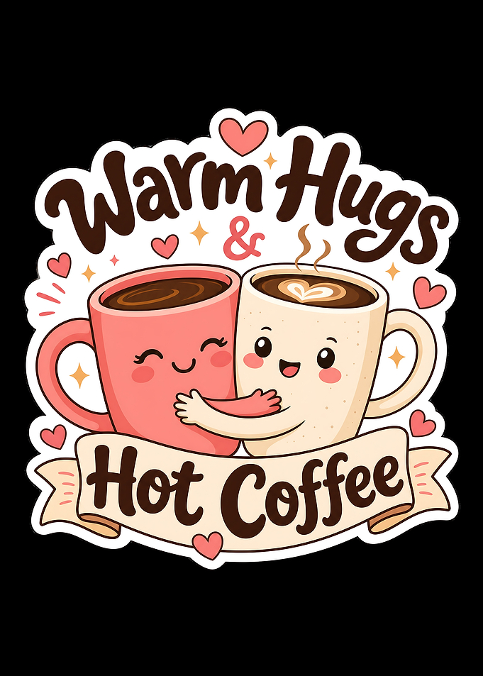 Warm Hugs Hot Coffee Cute Mugs