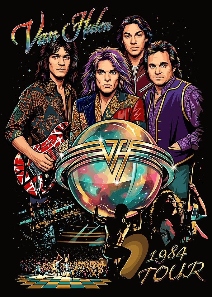 Van Halen 1984 Tour Poster