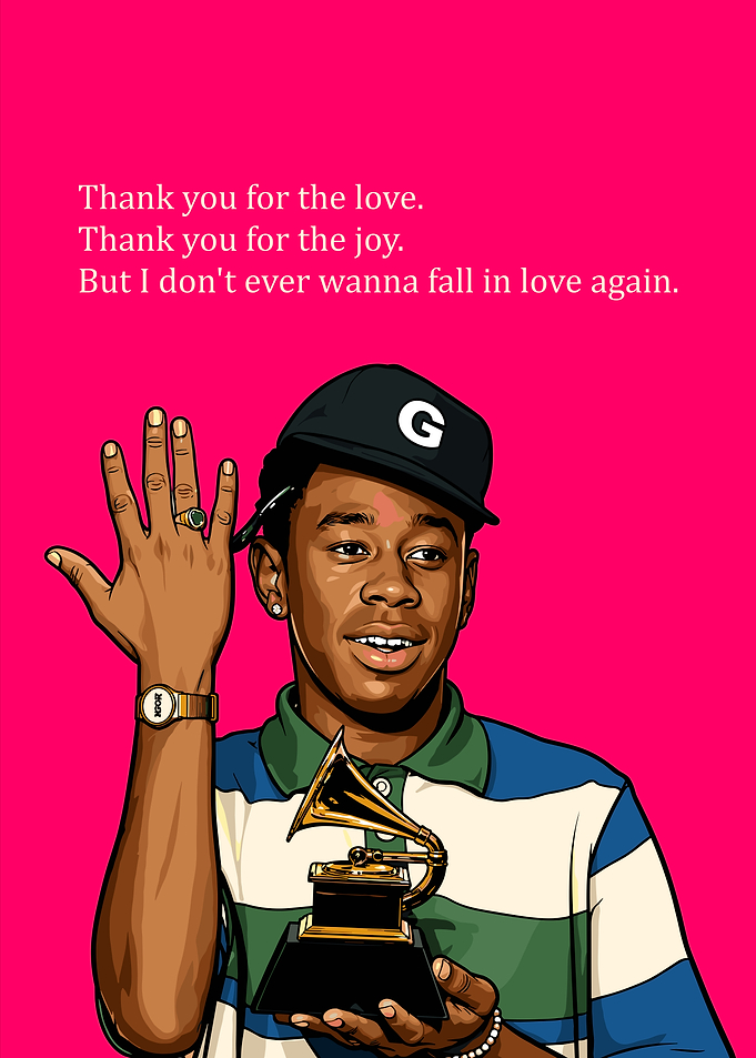 Tyler, The Creator with Grammy Award