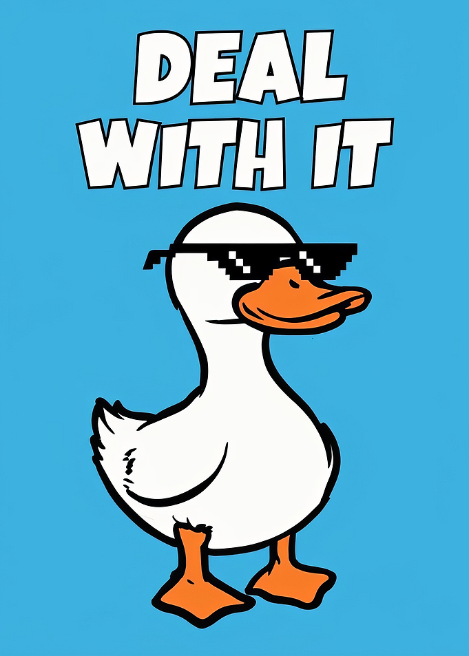 Duck Wearing Thug Life Sunglasses