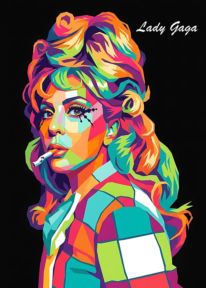 Lady Gaga Pop Art Portrait
