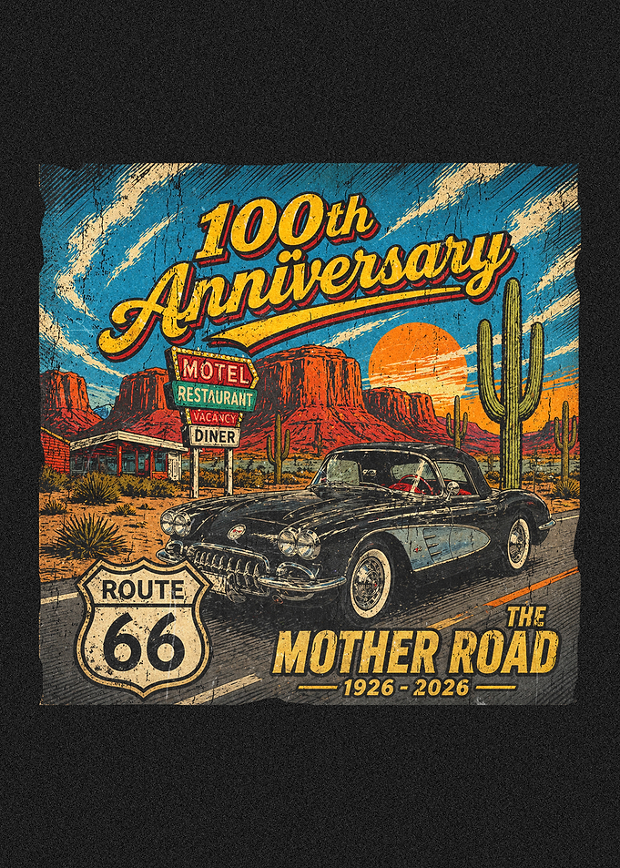 Route 66 100th Anniversary Vintage Car