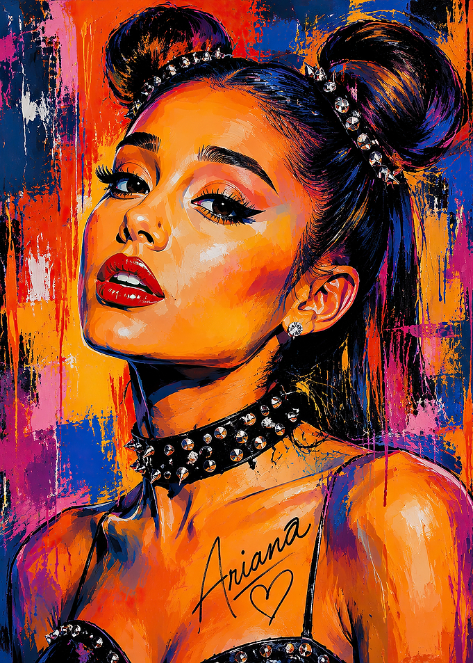 Ariana Grande Pop Art Portrait