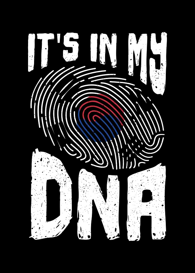 It's in my DNA Korean Flag Fingerprint