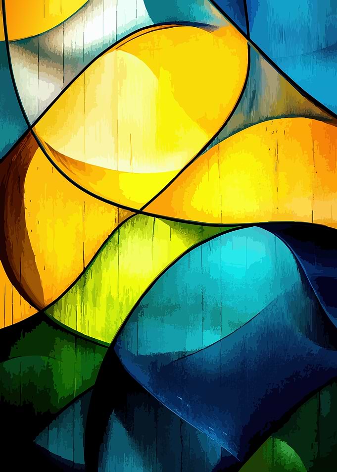 Abstract Stained Glass Art