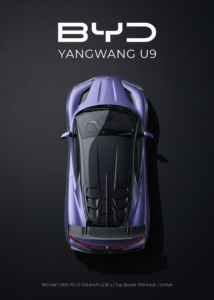 BYD Yangwang U9 Purple Sports Car