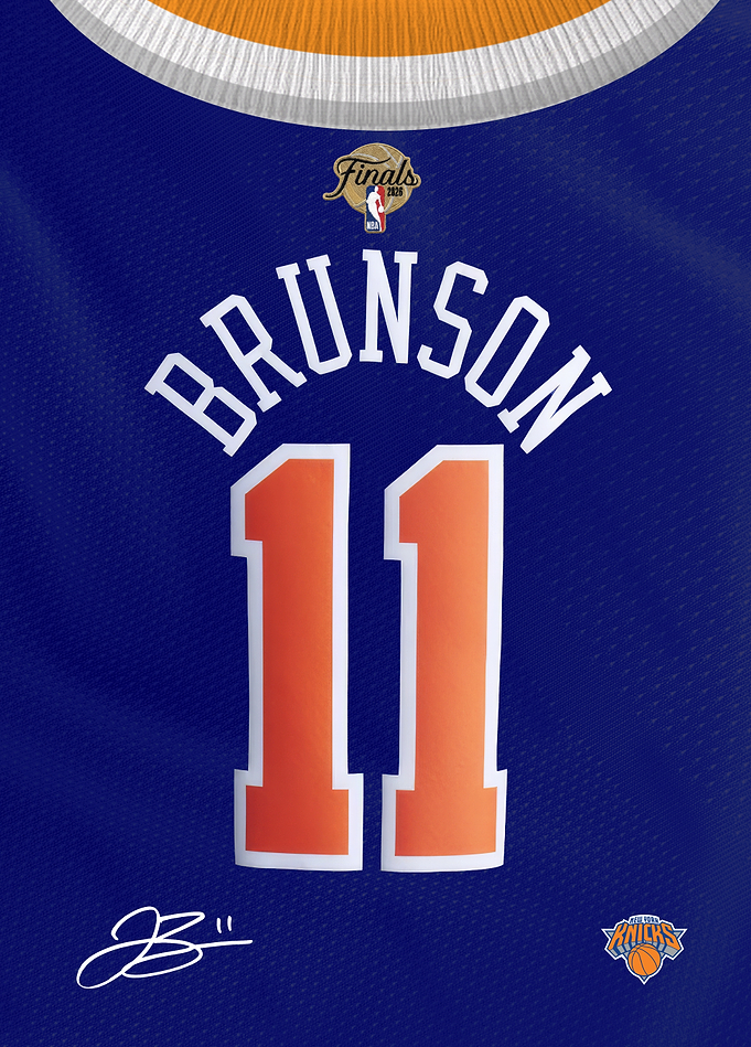 Knicks 2026 NBA Finals Signature Jersey- Jalen Brunson