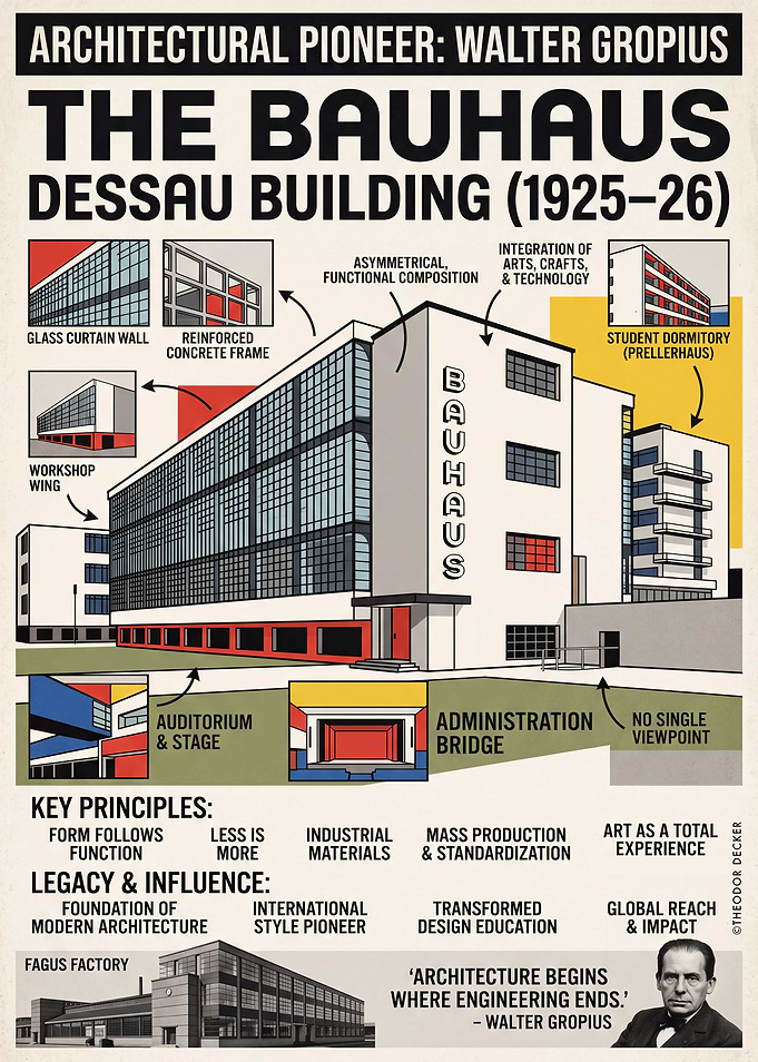 Bauhaus Dessau Building Poster