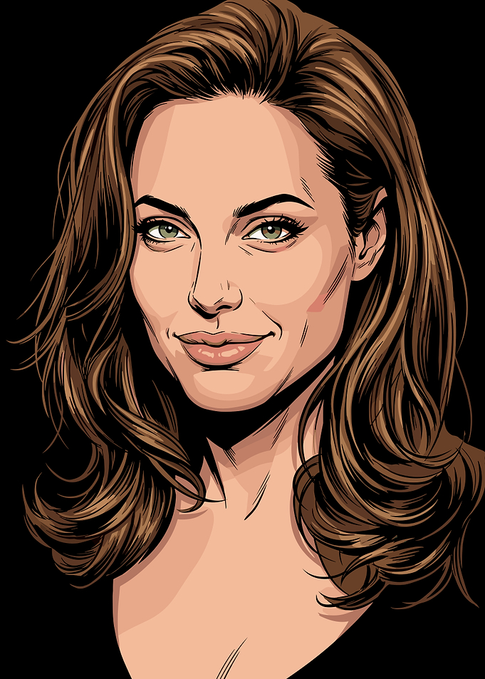 Angelina Jolie Portrait Illustration