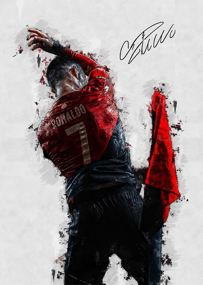Cristiano Ronaldo with Red Flag