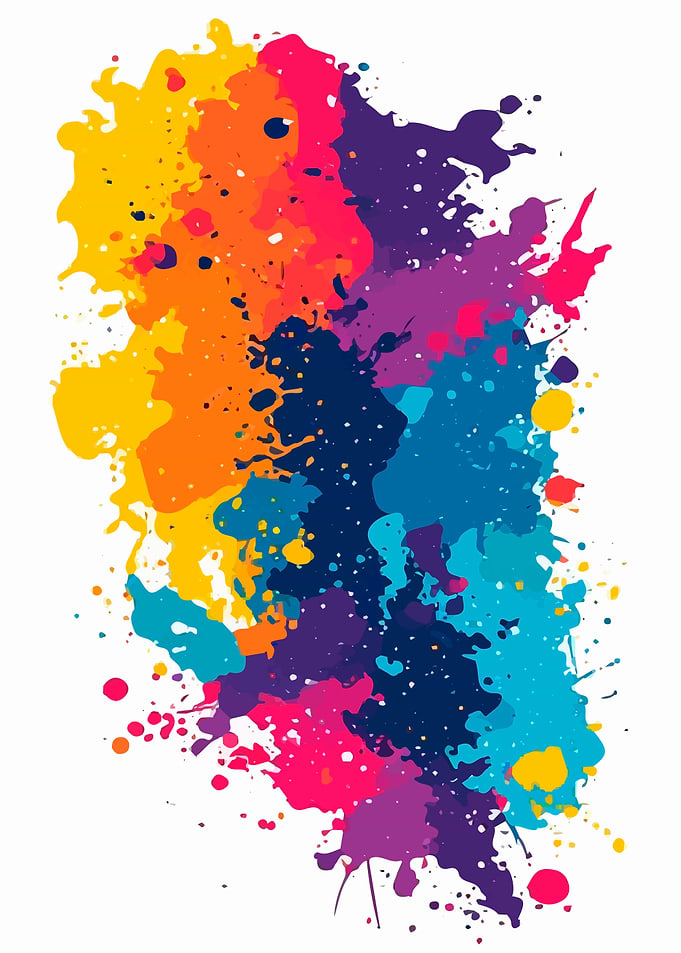 Colorful Paint Splatter Explosion