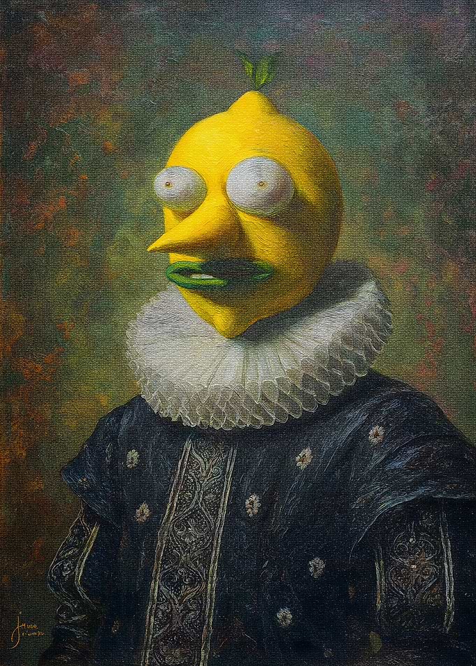Lemon Character in Renaissance Attire