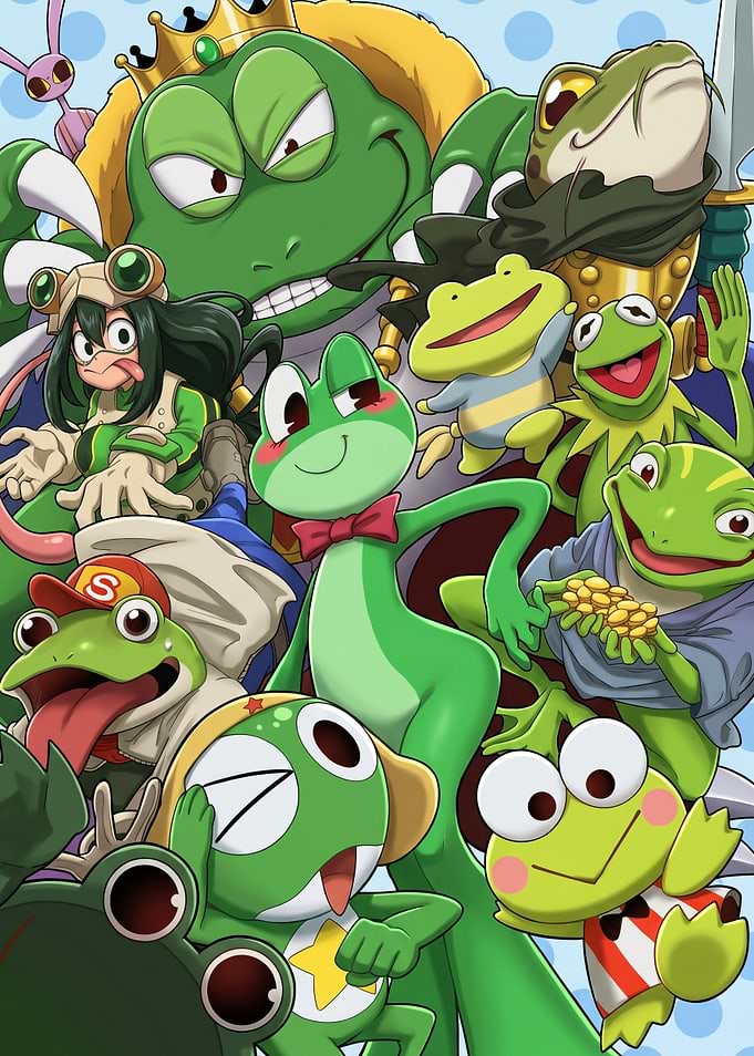 Frog Characters Gathering