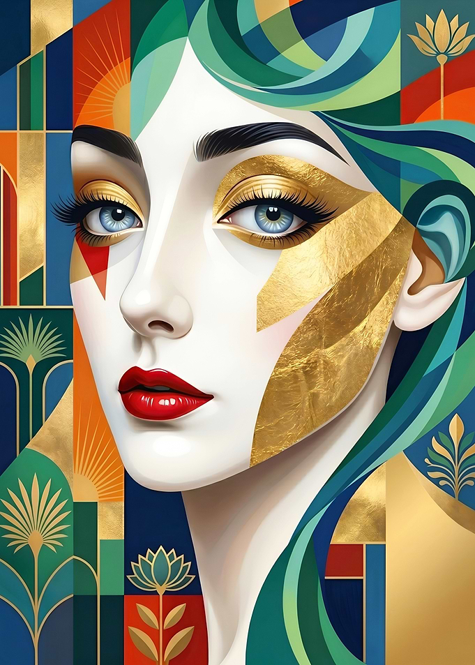Art Deco Woman Portrait