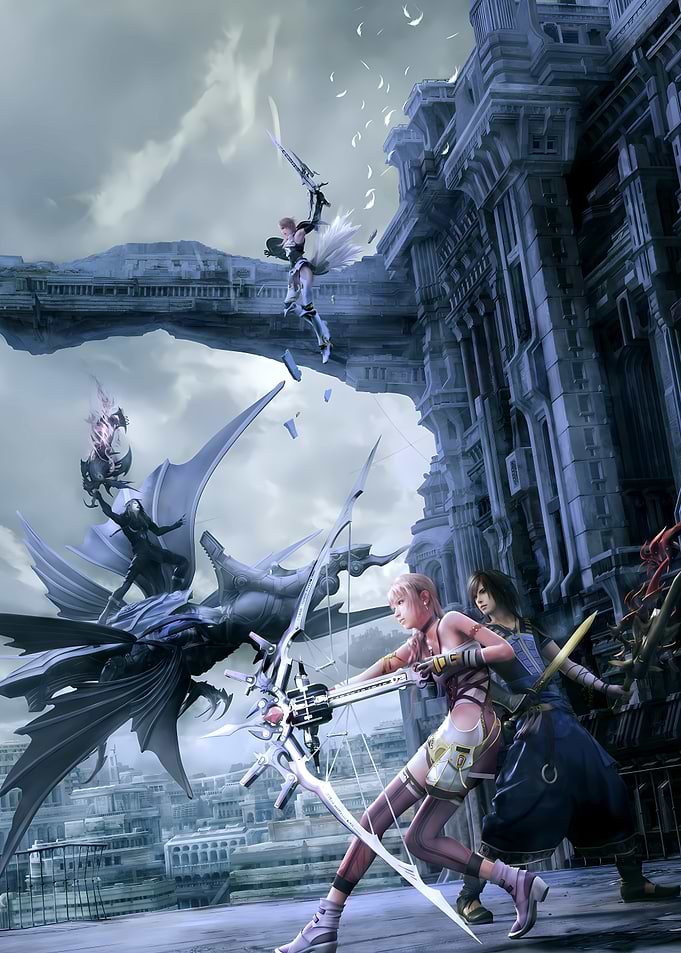 Final Fantasy XIII Lightning and Snow Battle