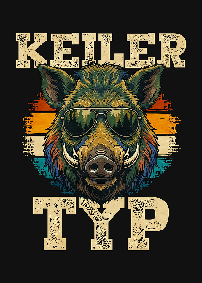Cool Wild Boar with Sunglasses Keiler TYP