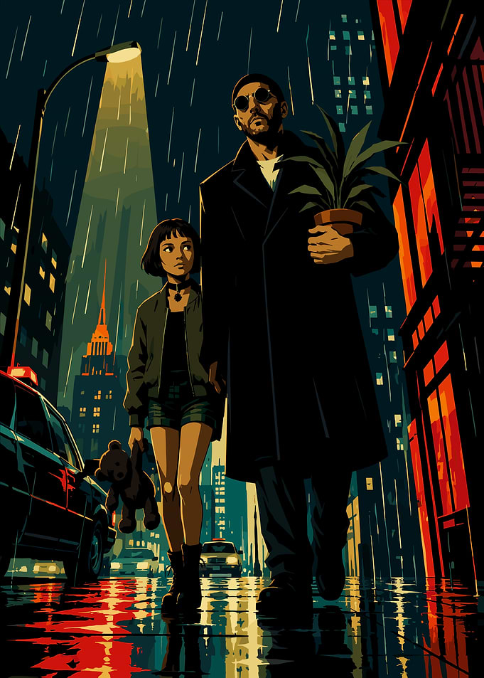 Léon and Mathilda in the Rain