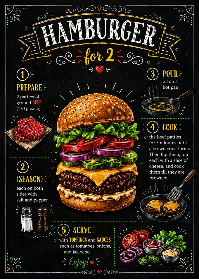 Chalkboard Hamburger Recipe