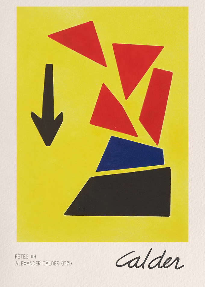 Alexander Calder Fetes #4 Abstract Art