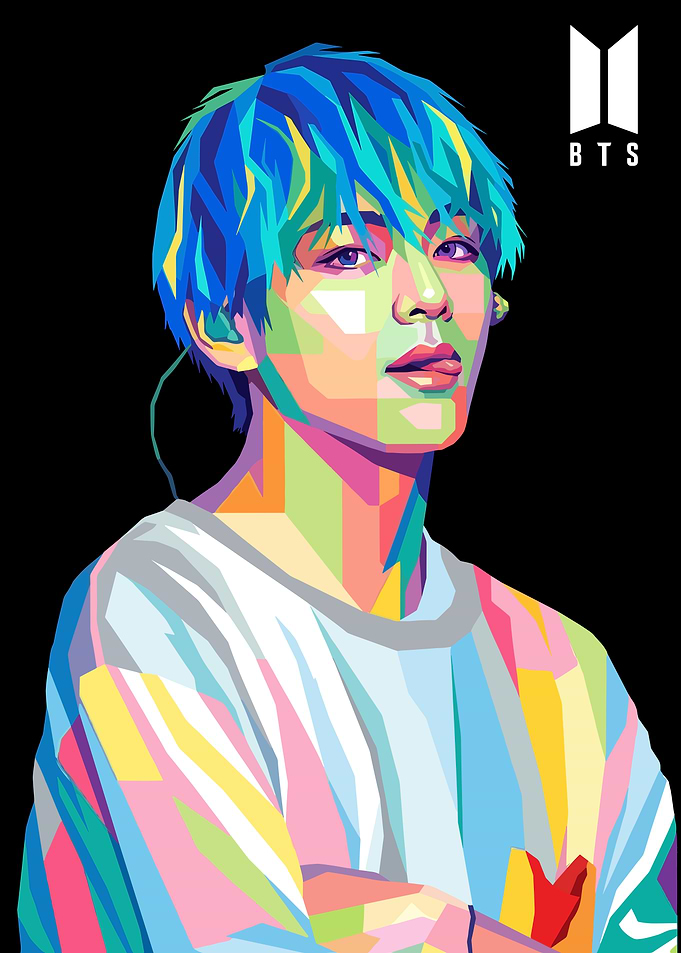 BTS V Pop Art Portrait
