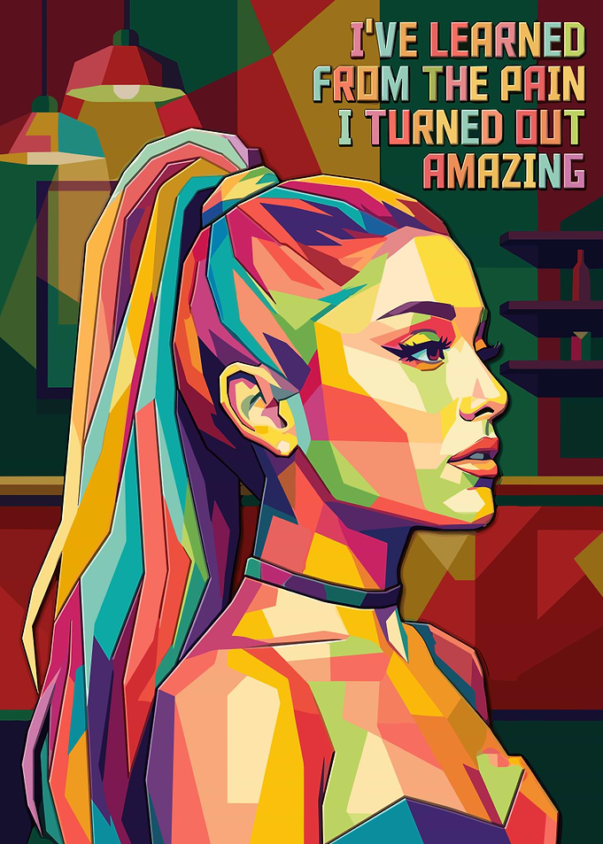 Ariana Grande Pop Art Portrait