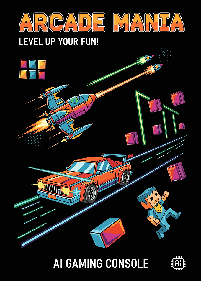 Retro Arcade Gaming Art