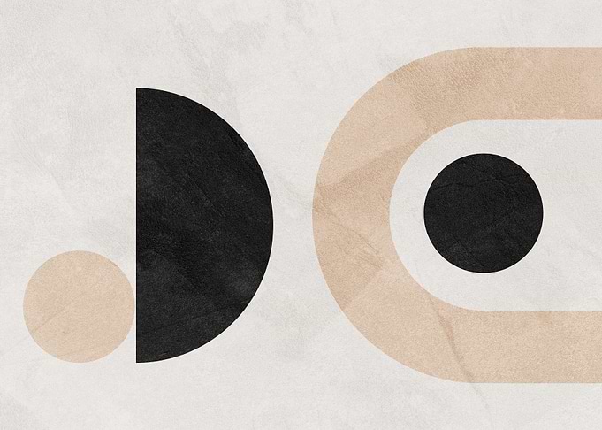 Abstract Geometric Shapes with Textured Background