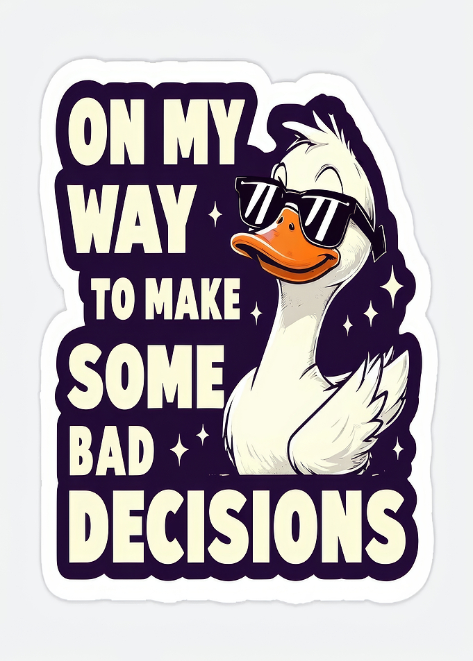 Funny Duck Making Bad Decisions