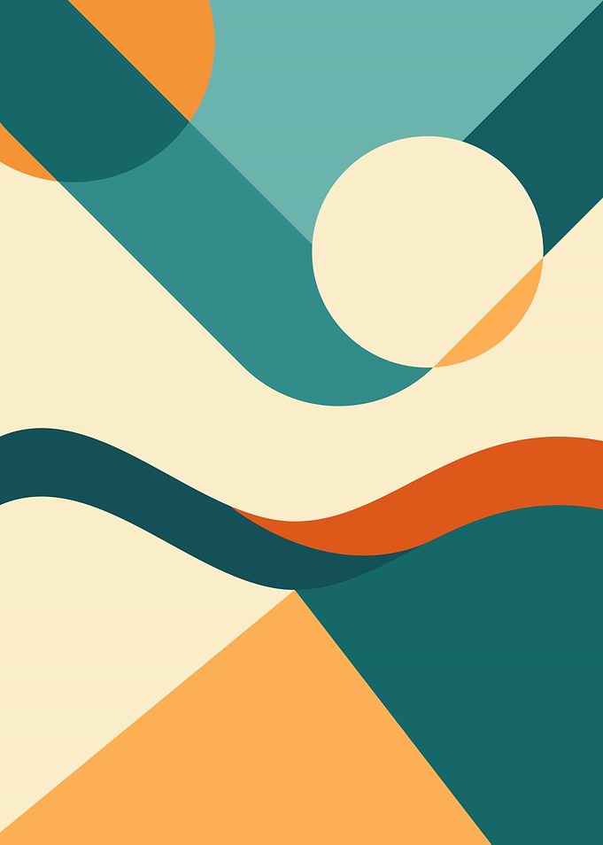 Abstract Geometric Landscape with Circles