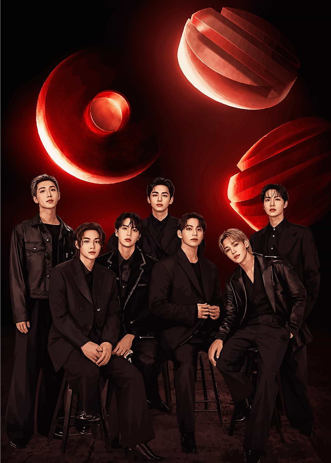 BTS Kpop music poster