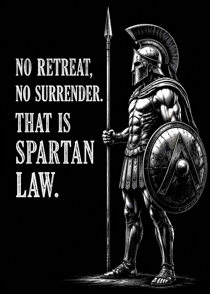 Spartan Law No Retreat No Surrender